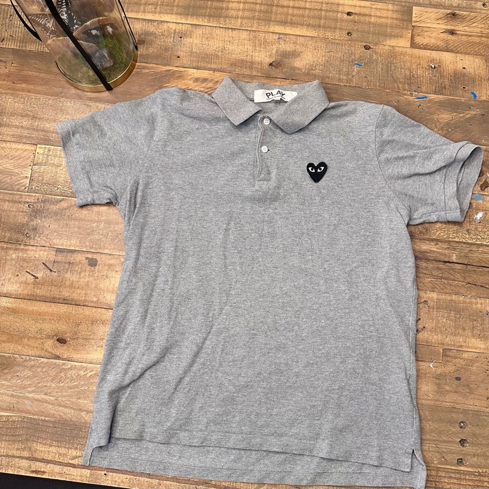 Comme des Garcons Gray Polo Classic Design Short Sleeves